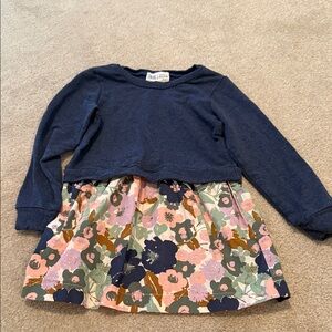 Thimble Floral Skirt Dress with Navy Top